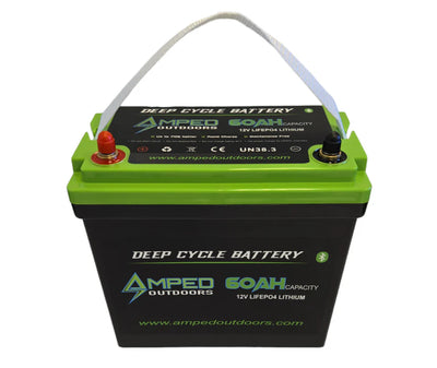 Amped Outdoors 12V60AH #1782 Lithium Battery with Charger