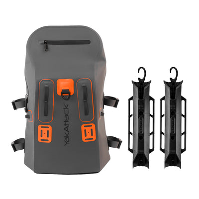 28L BackWater DryPak, Waterproof Backpack, Grey/Orange