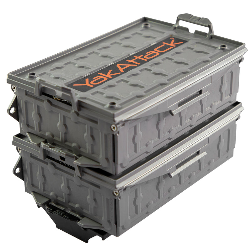 YakAttack TracPak Combo Kit, Two Boxes and Quick Release Base, Battleship Grey - available at Trusty Sail & Paddle, Morehead City NC