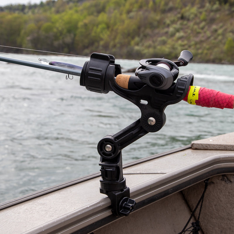 YakAttack SideStage Pro Rod Rack with TurnKey Adapters - available at Trusty Sail & Paddle, Morehead City NC