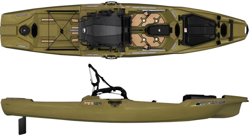Bonafide Fishing Bonafide PWR 129 Paddle Kayak - available at Trusty Sail & Paddle, Morehead City NC